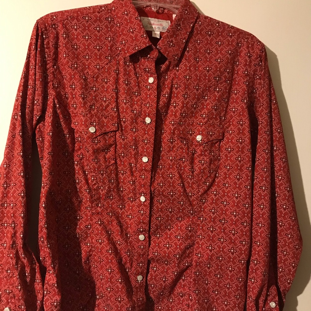 Ladies Western Shirt Red